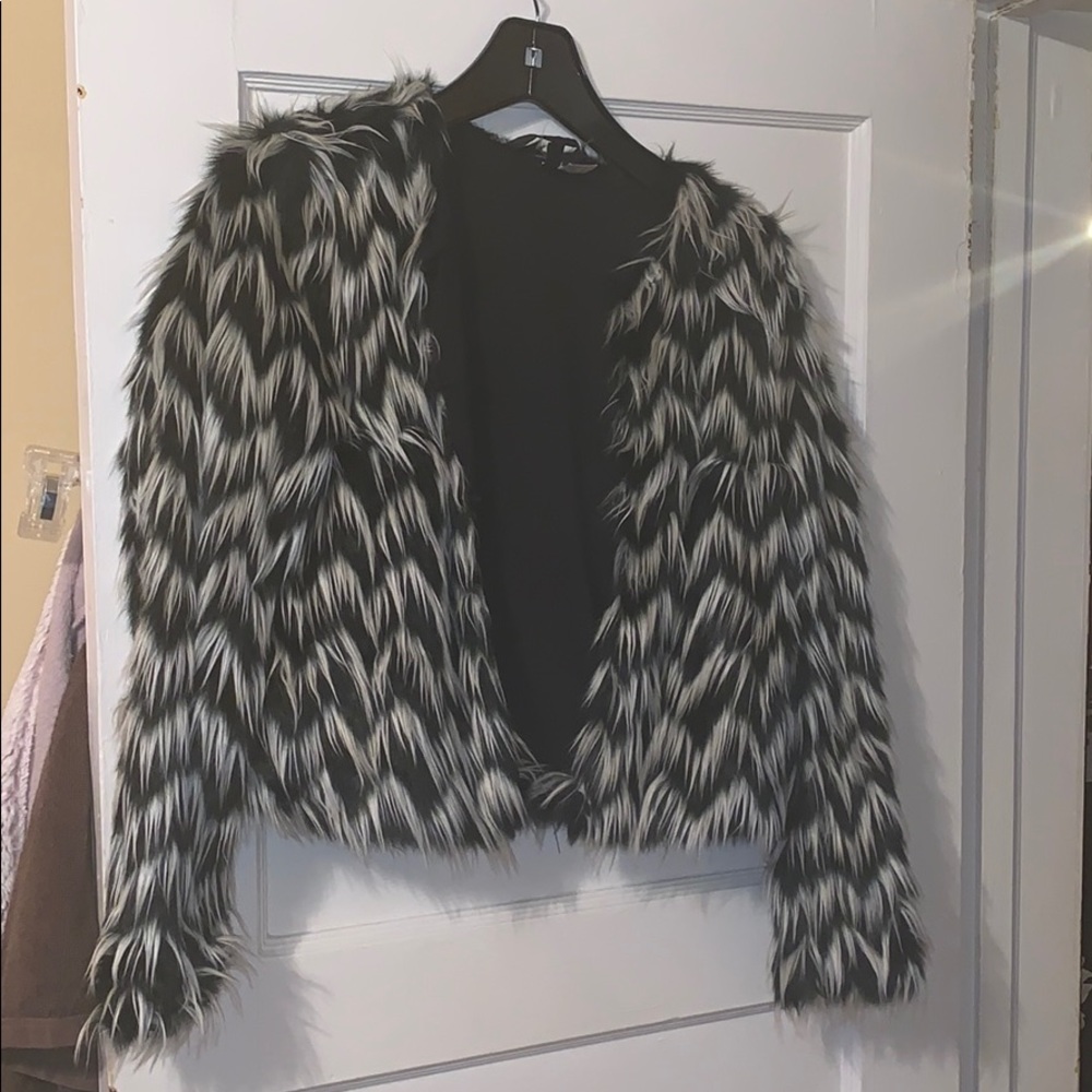 Faux fur jacket